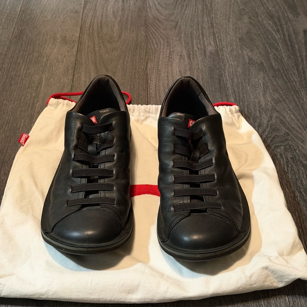 Camper Beetle Black Leather Sneaker Men’s US9